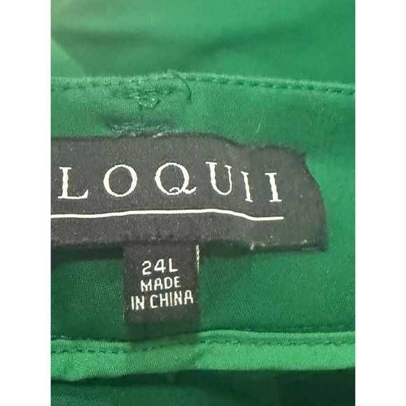 2 Pair Eloquii Flat Front Dress Pants Size 24L Long Plus Red Green Work Holiday - Picture 5 of 13